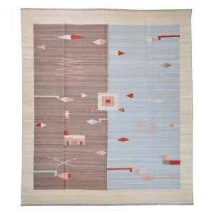 Hand-Woven Reversible Kilim Handmade Wool (Size 8.0 X 10.0) Brrsf-6021
