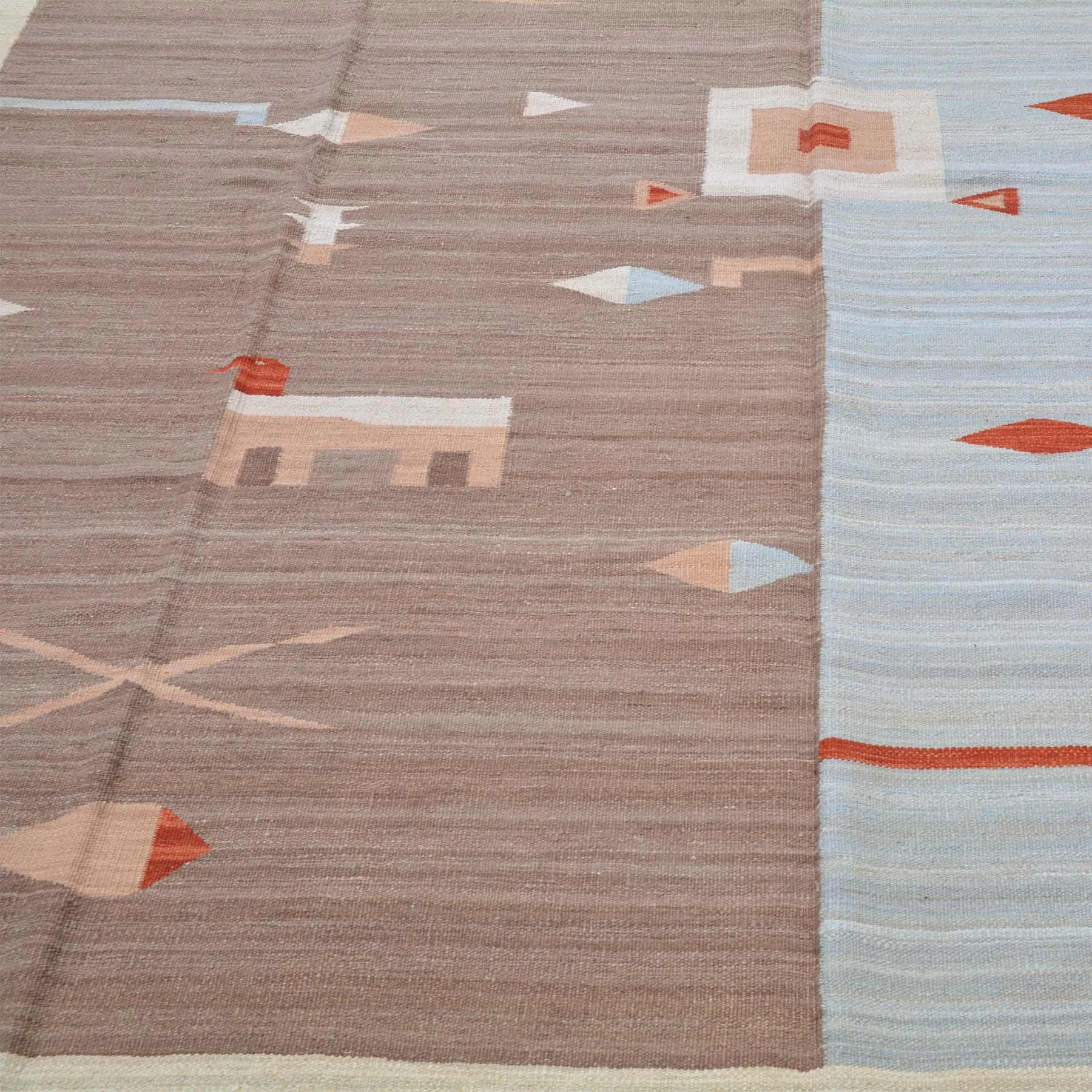 Hand-Woven Reversible Kilim Handmade Wool (Size 8.0 X 10.0) Brrsf-6021