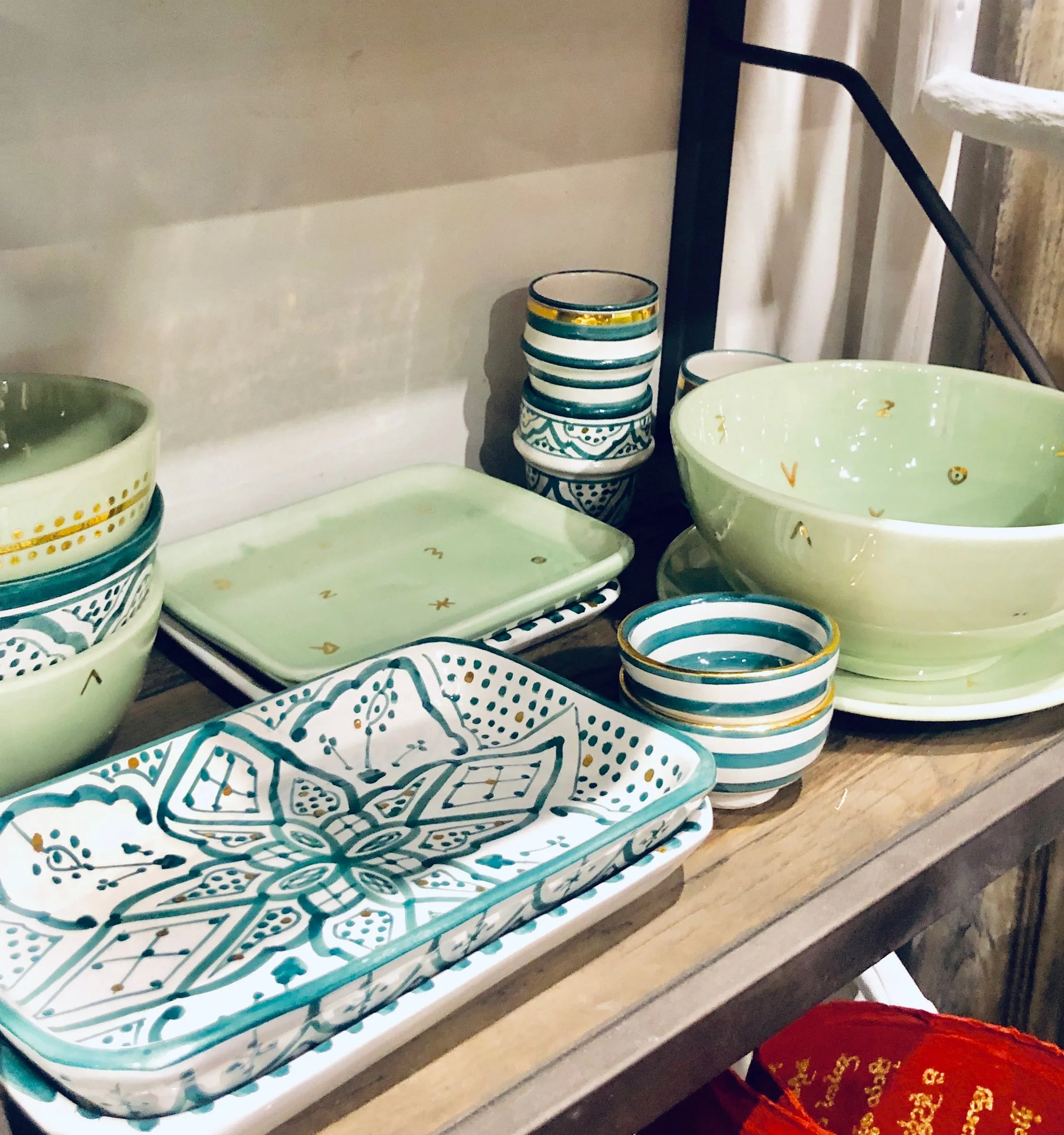 Handmade Moroccan Ceramic Condiment Bowls - Set of Two (More Colors Available)