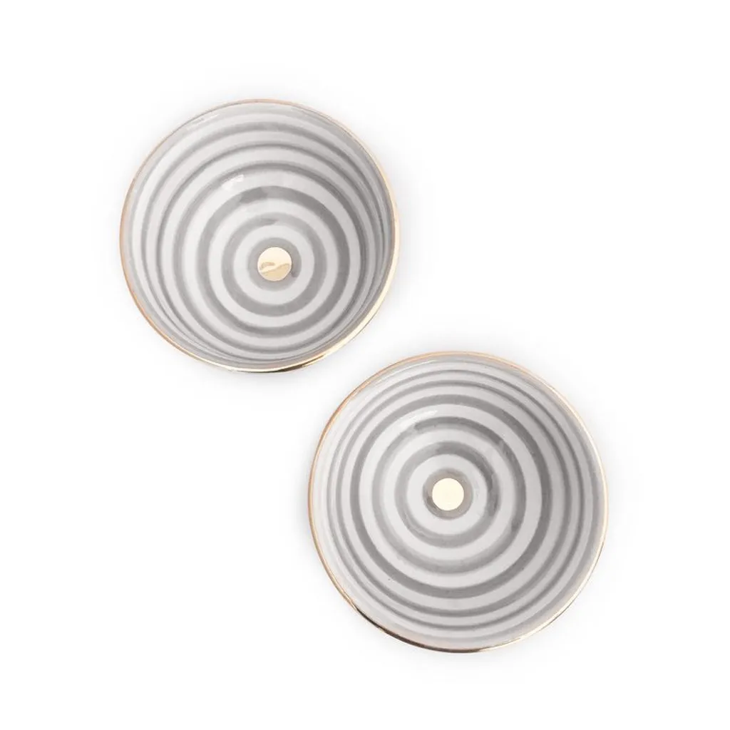 Handmade Moroccan Ceramic Condiment Bowls - Set of Two (More Colors Available)