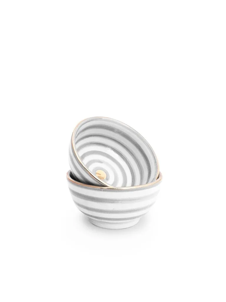 Handmade Moroccan Ceramic Condiment Bowls - Set of Two (More Colors Available)