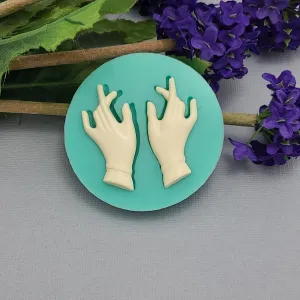 Hands Silicone Mold for Crafts, Jewelry, Resin, Scrapbooking, Polymer Clay.