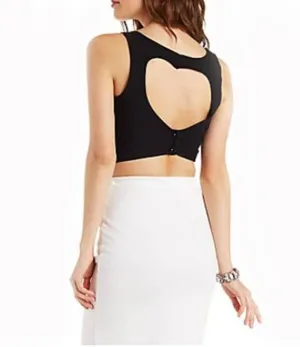 Heart Cut Out Crop Top