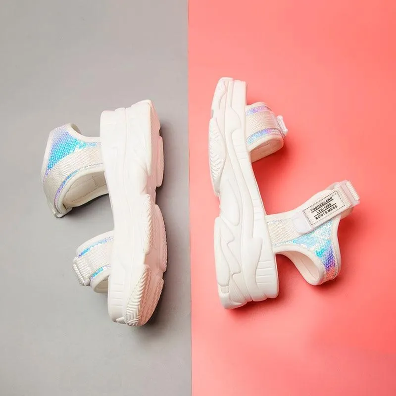 High Heeled Sandals Female  Women Thick Bottom Shoes