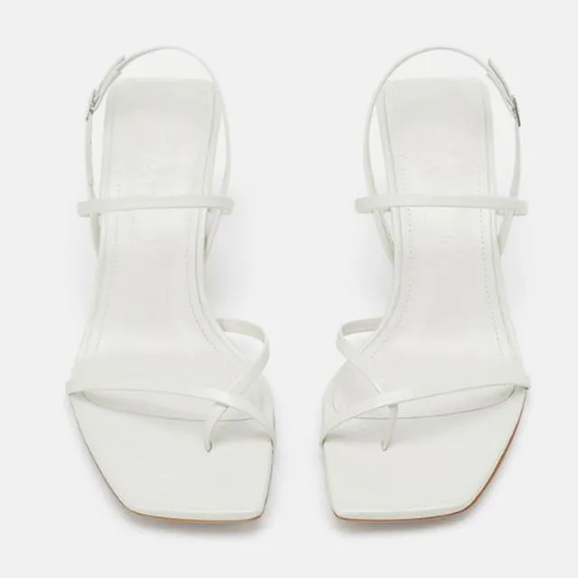 High Heels Sandals For Band High Heel Vintage Square Toe Heel Sandals
