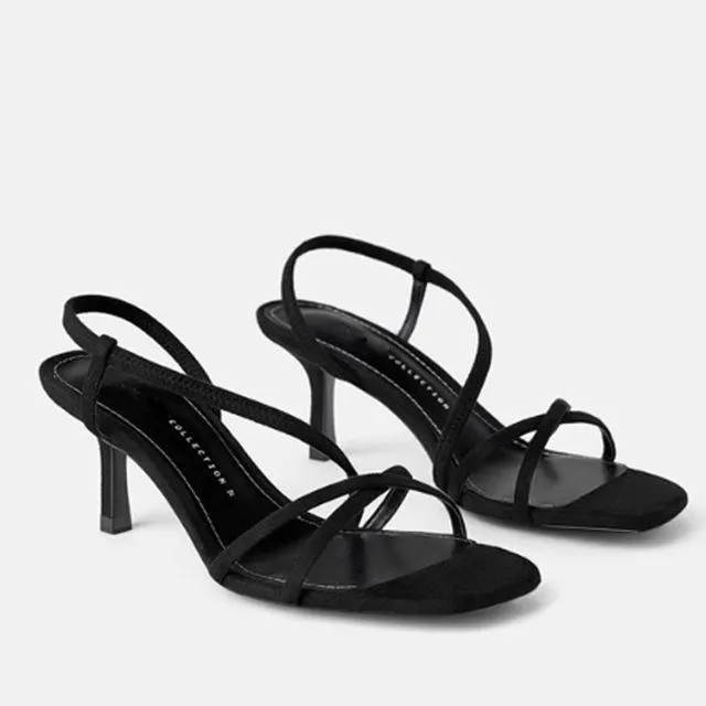 High Heels Sandals For Band High Heel Vintage Square Toe Heel Sandals