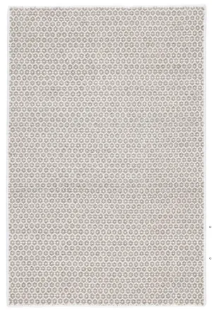 Honeycomb Woven Rug - Ivory & Grey