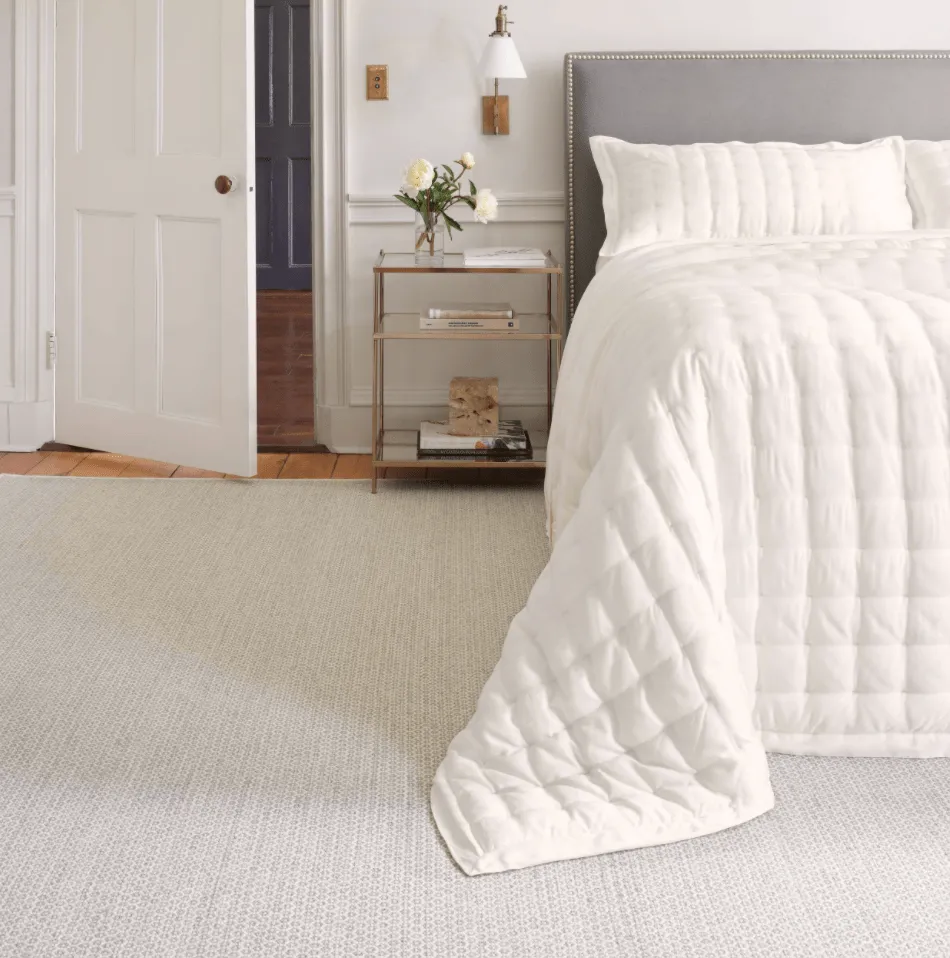 Honeycomb Woven Rug - Ivory & Grey