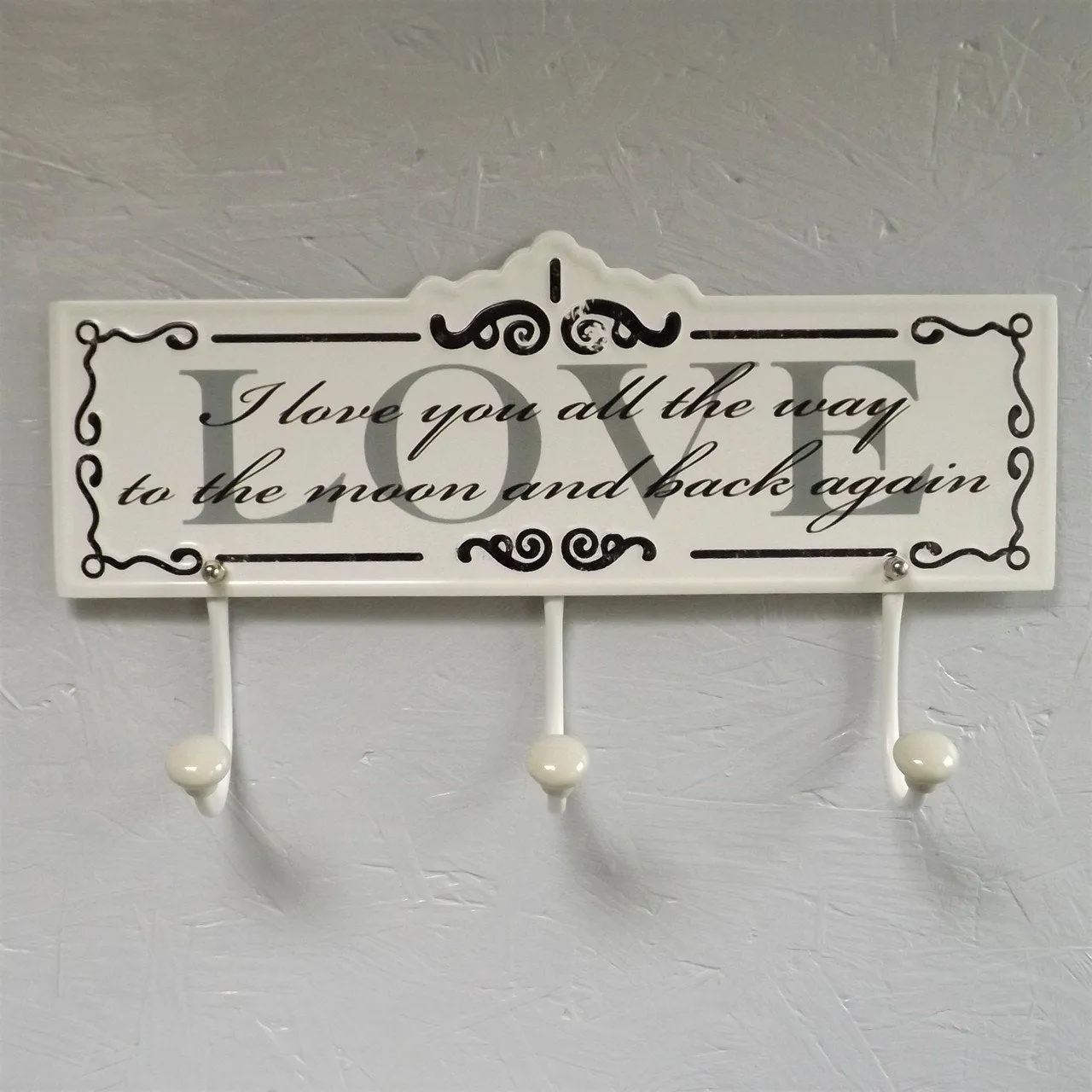 I Love You....Metal Coat Rack