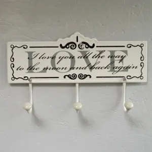 I Love You....Metal Coat Rack