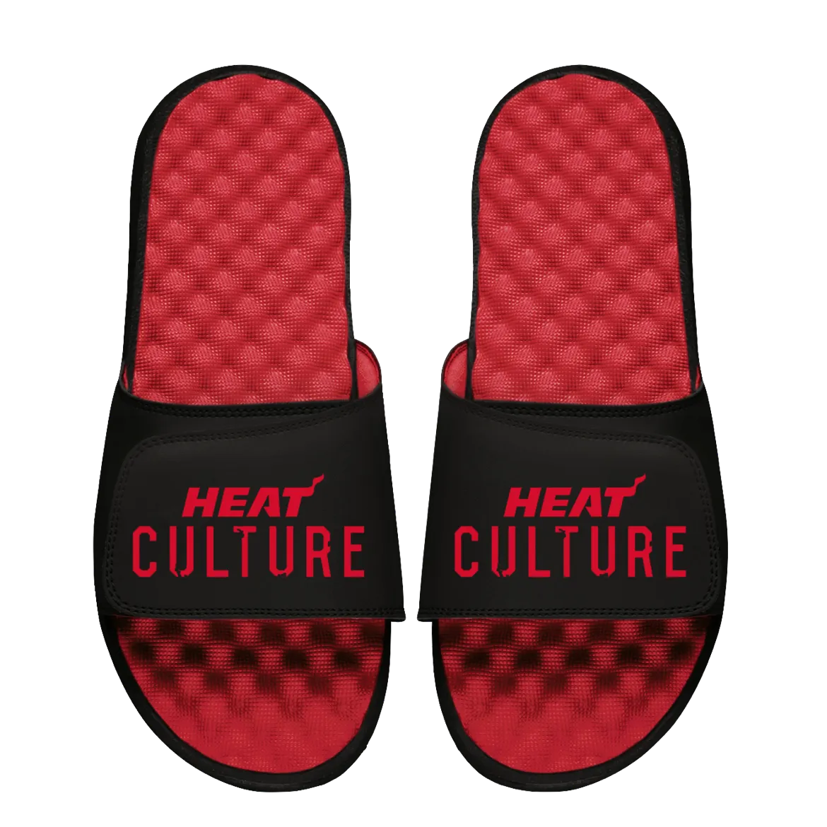 Islide HEAT Culture: Blood Red Wordmark Sandals