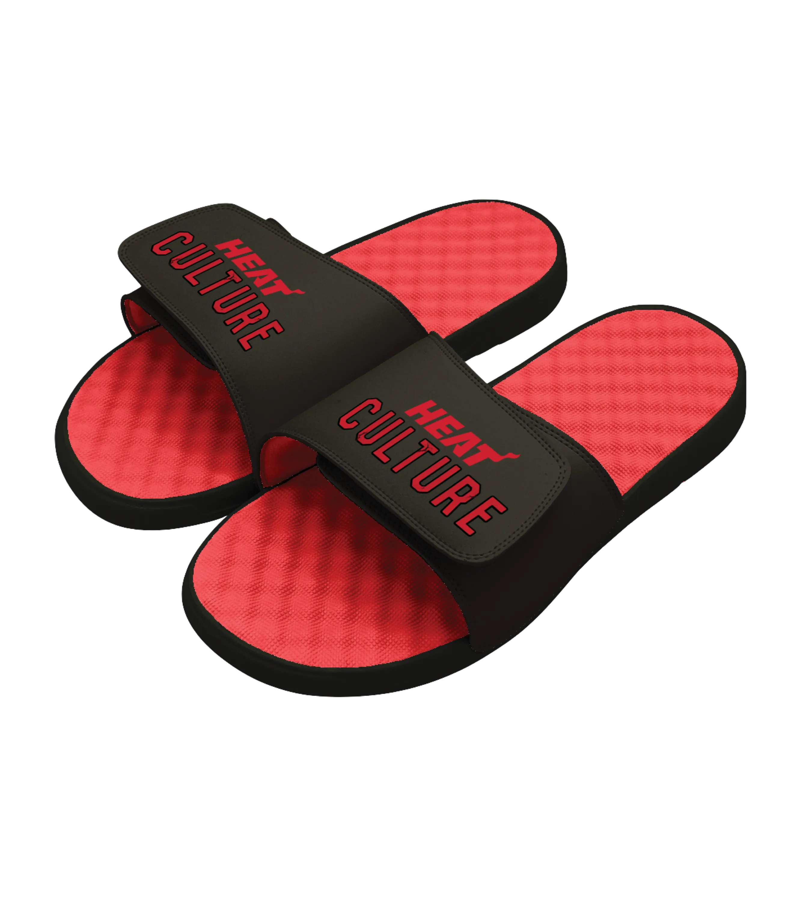 Islide HEAT Culture: Blood Red Wordmark Sandals