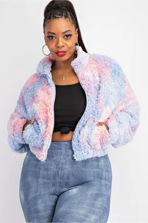 Jasmine Tie Dye Sherpa Jacket