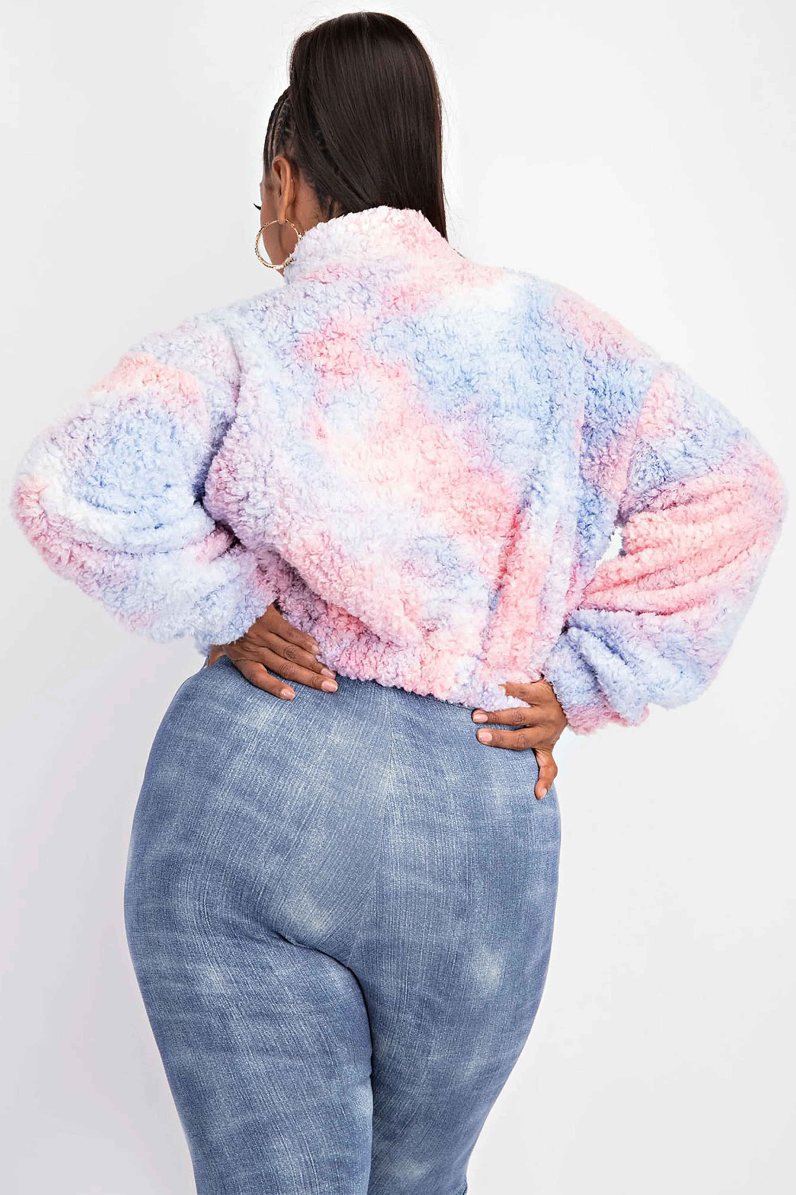 Jasmine Tie Dye Sherpa Jacket