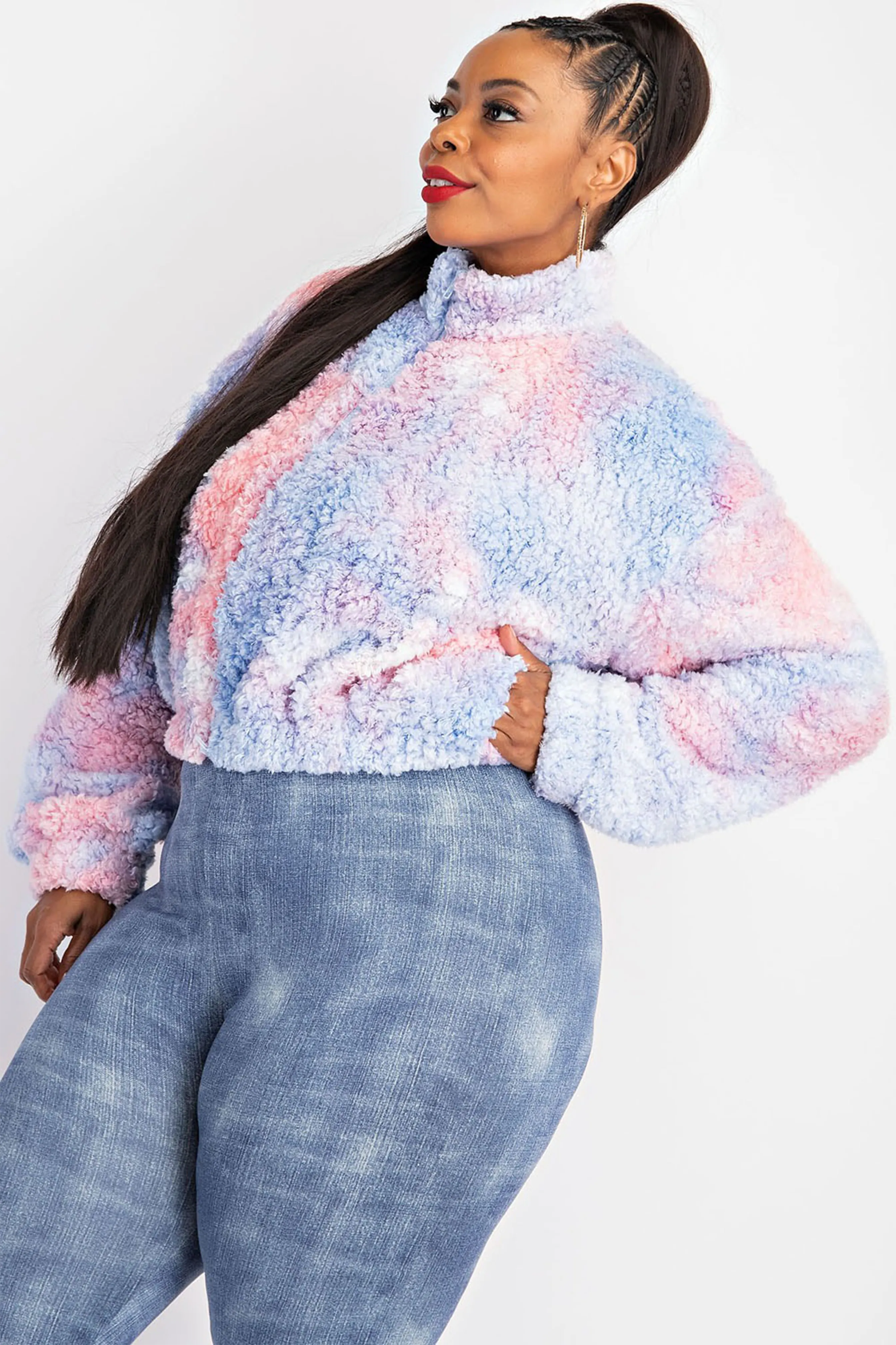Jasmine Tie Dye Sherpa Jacket