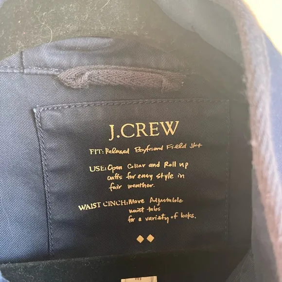 J.crew replaced boyfriend field jacket navy blue size medium
