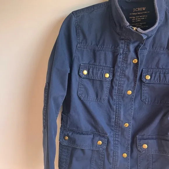 J.crew replaced boyfriend field jacket navy blue size medium