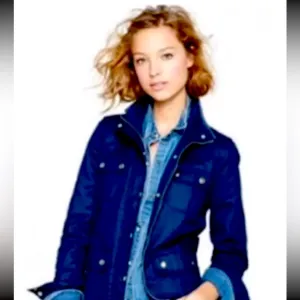 J.crew replaced boyfriend field jacket navy blue size medium