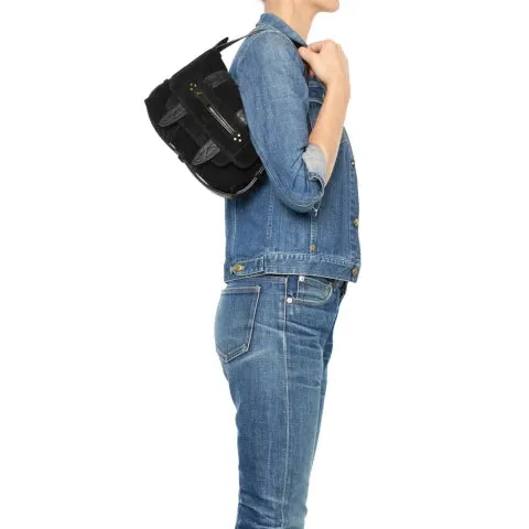 Jerome Dreyfuss Joe S Crossbody in Black Suede