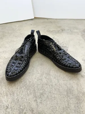 Jil Sander Leather Woven Oxfords