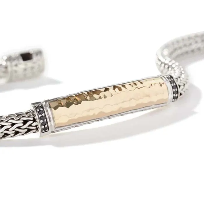 John Hardy Palu ID Bracelet in Sterling Silver and 18K Yellow Gold