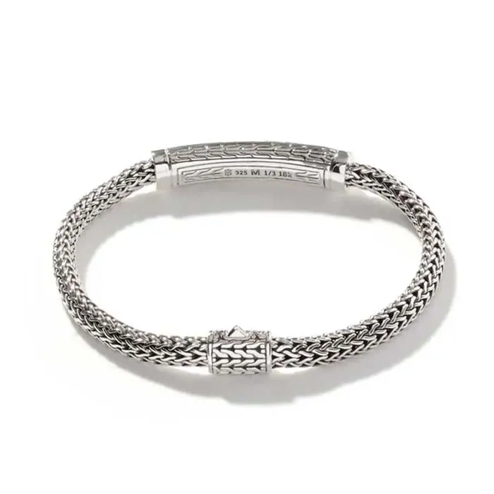 John Hardy Palu ID Bracelet in Sterling Silver and 18K Yellow Gold