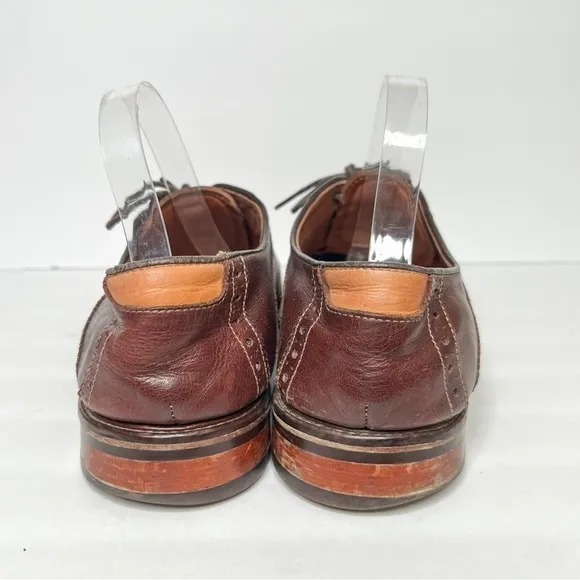 Johnston &amp; Murphy Brown Leather Oxfords Dress Shoes Size 10 Men’s