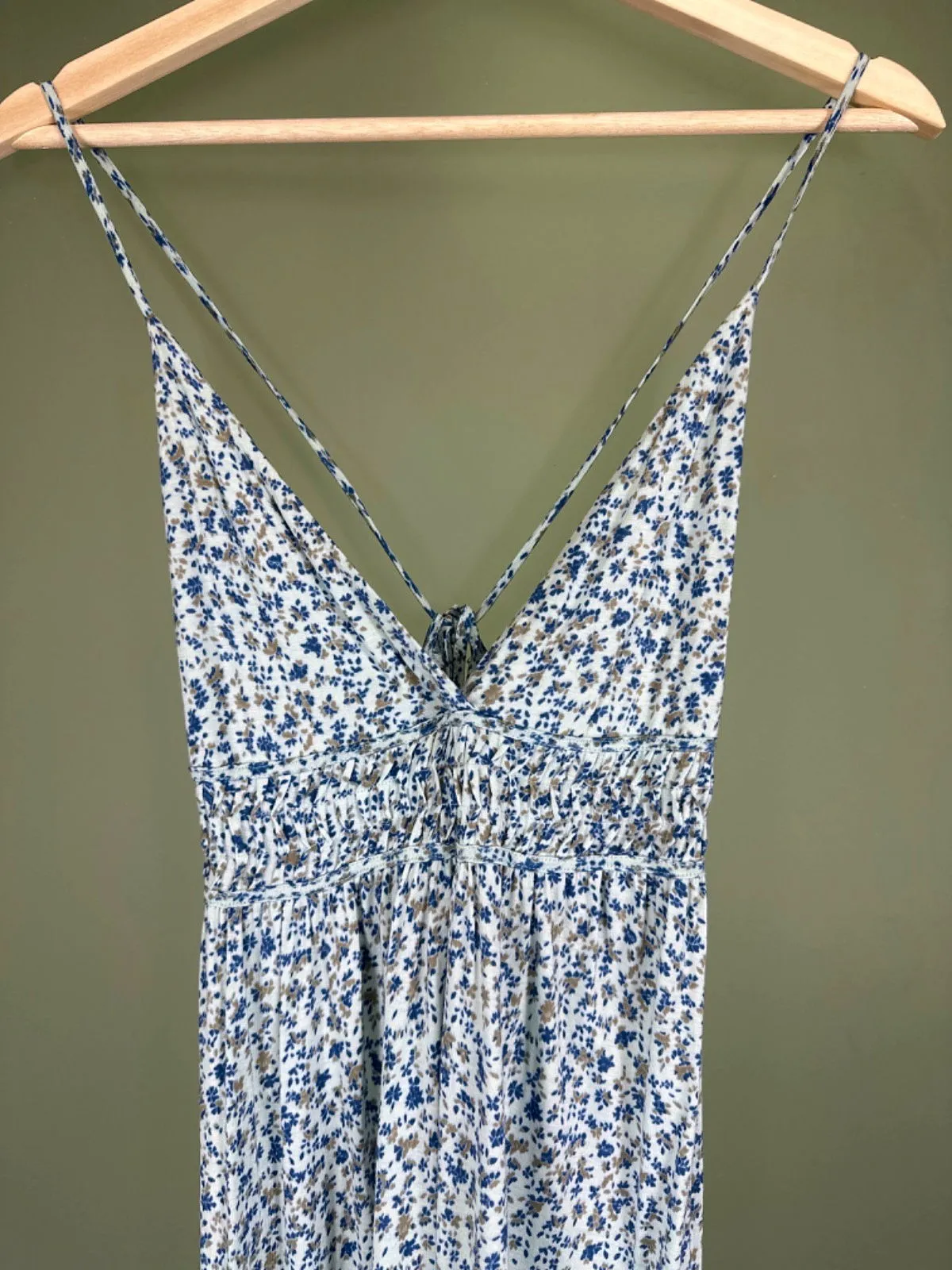 Joie Blue Floral Maxi Dress UK M