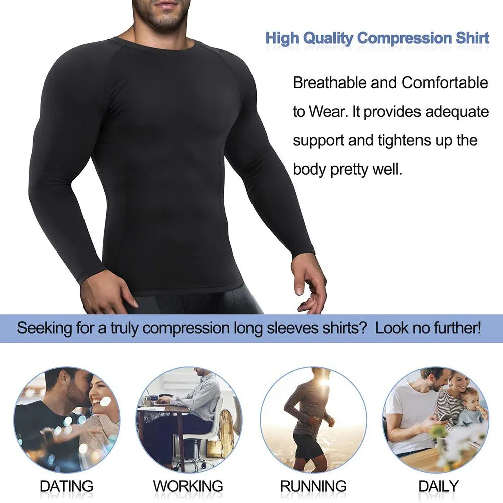 Junlan Men Slimming Compression Long Sleeve