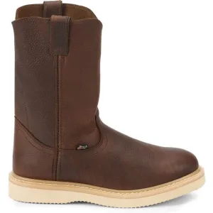 Justin Men's Axe 10" Soft Toe Wedge Western Work Boot -Brown- WK4908