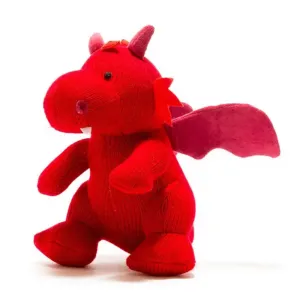 Knitted Red Dragon Baby Rattle