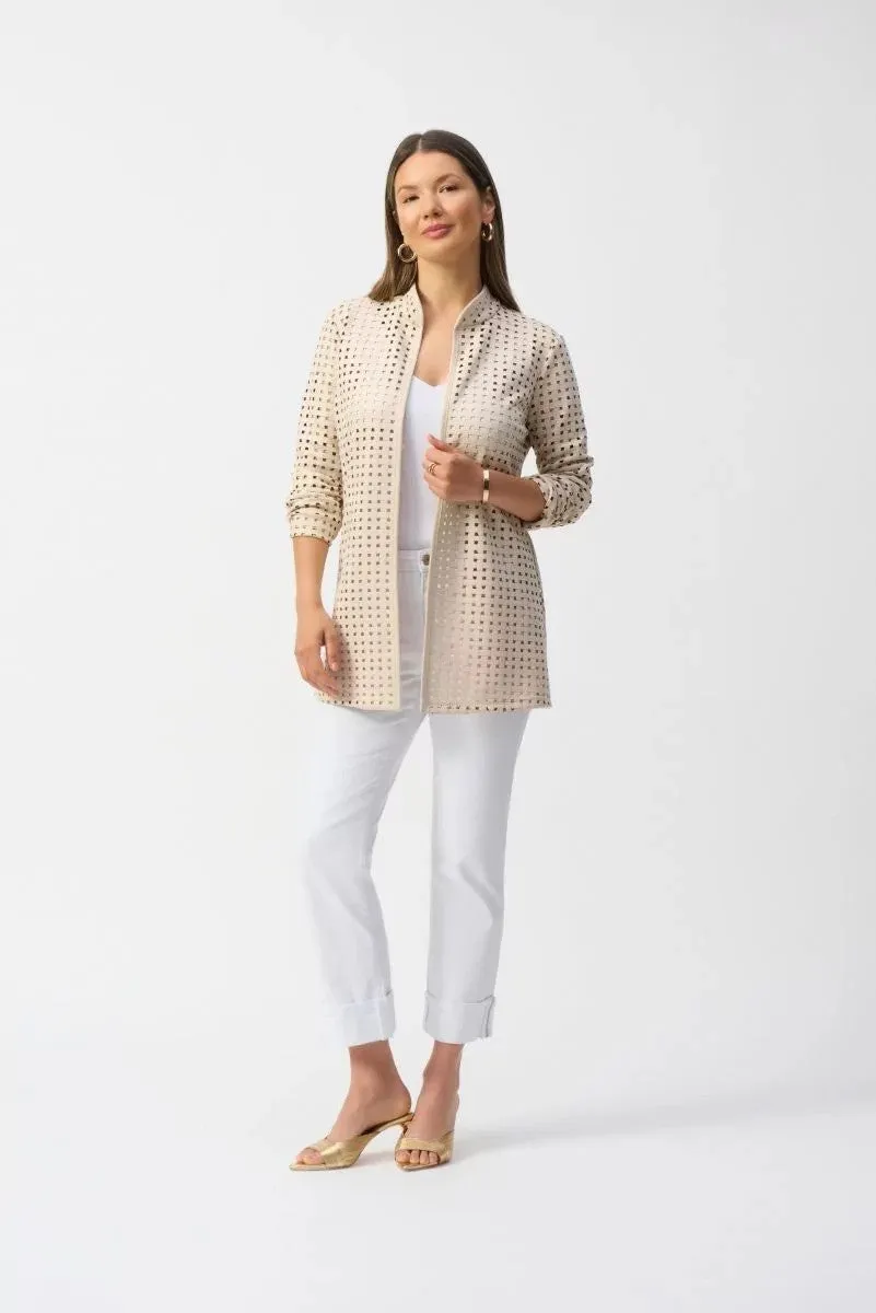 Laser Cut Suede Straight Cover-Up Style 251103