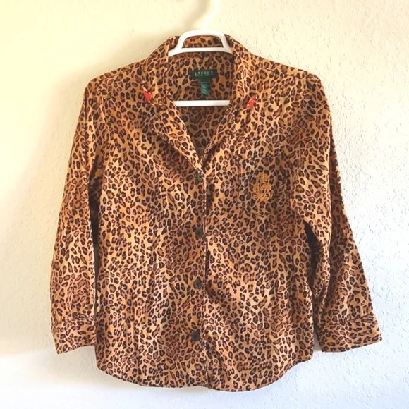 Lauren Ralph Lauren Leopard Print Lounge Set. XL. Like New.