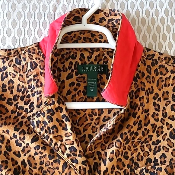 Lauren Ralph Lauren Leopard Print Lounge Set. XL. Like New.