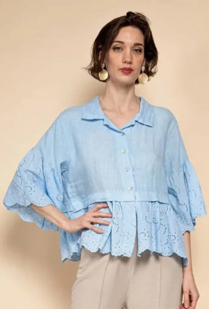 Lavender Fields French Linen Top by La Maison des Fibres Naturelles