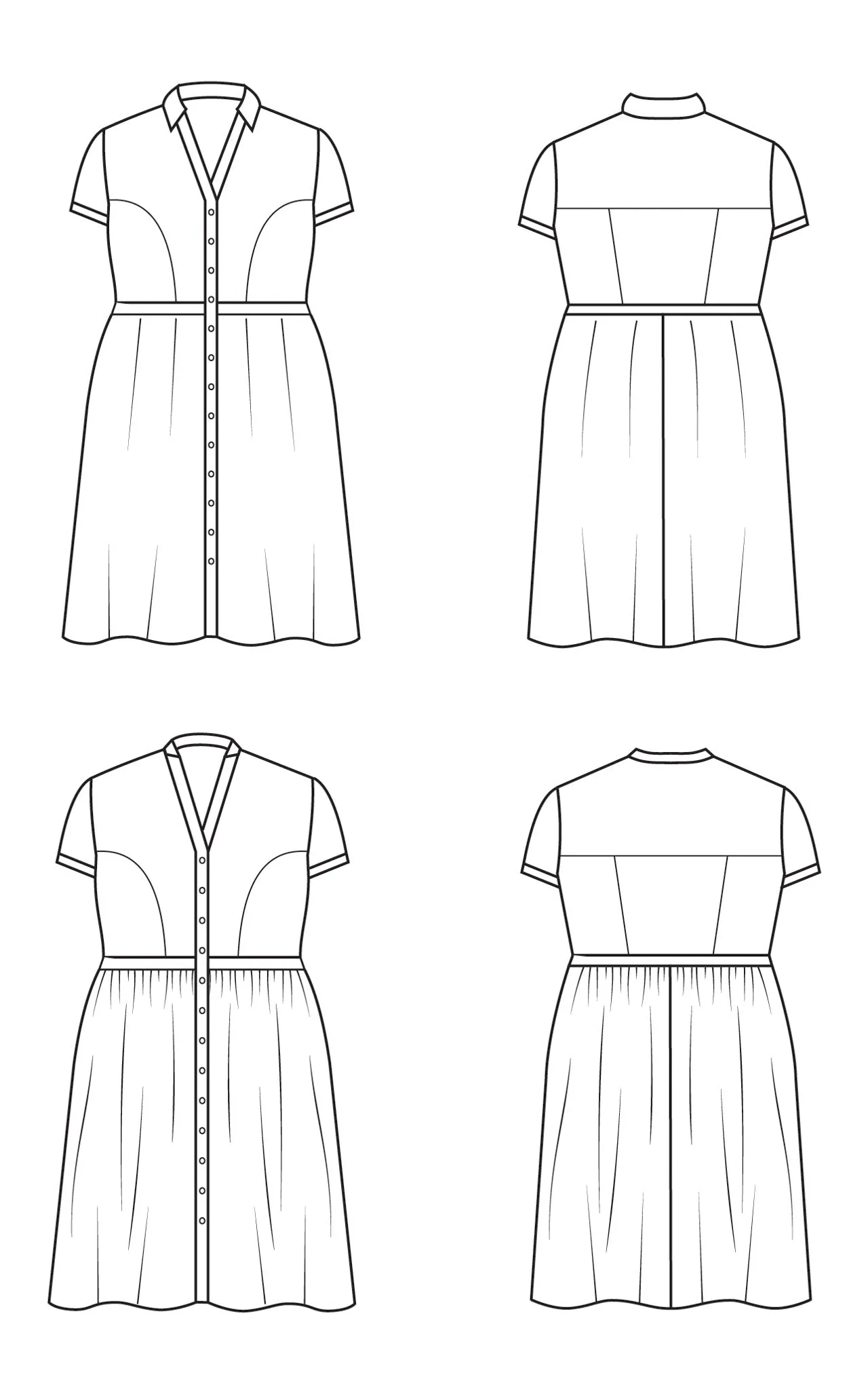 Lenox Shirtdress 12-32 printed pattern: Wholesale