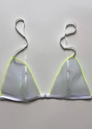 LIGHT BLUE & NEON SOFT CUP BRA