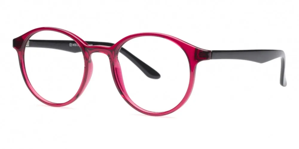 Loris Eyeglasses, Unisex Unbreakable Flexible Bendable Round TR90 Material, U-319