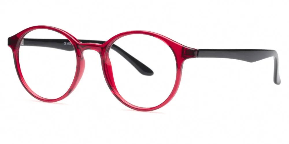 Loris Eyeglasses, Unisex Unbreakable Flexible Bendable Round TR90 Material, U-319