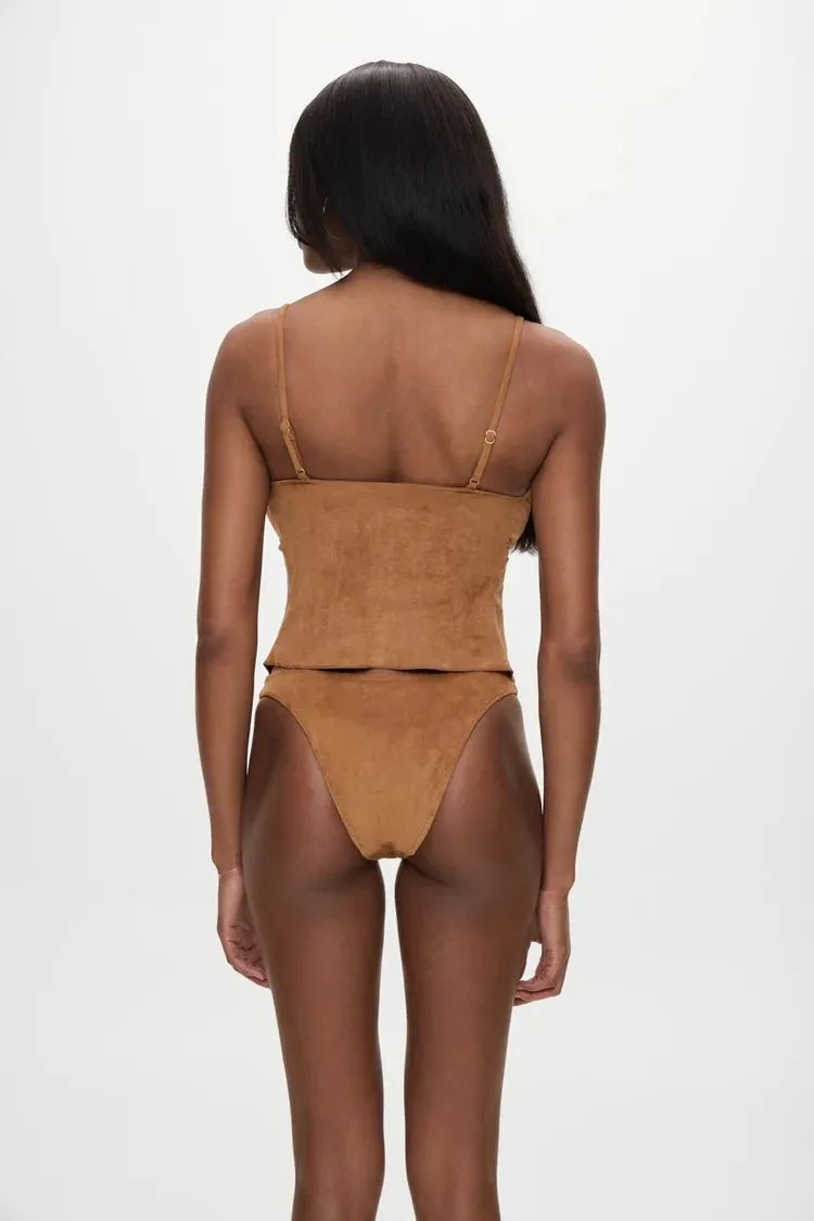 Lucy Suede Top in Sunkissed Suede