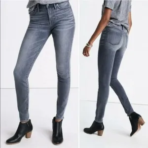 Madewell 9” High Riser Skinny Skinny Gray Wash 25
