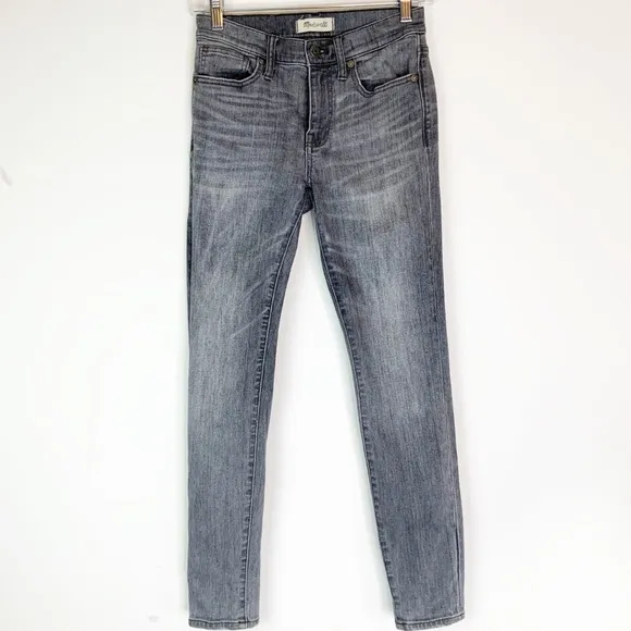 Madewell 9” High Riser Skinny Skinny Gray Wash 25