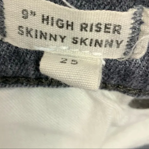 Madewell 9” High Riser Skinny Skinny Gray Wash 25