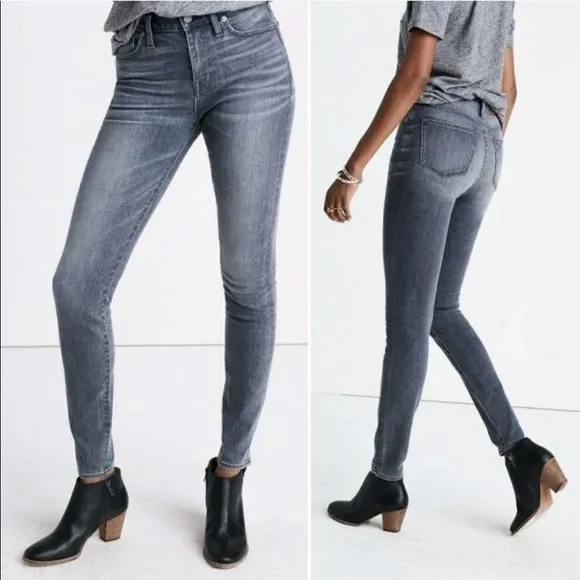 Madewell 9” High Riser Skinny Skinny Gray Wash 25