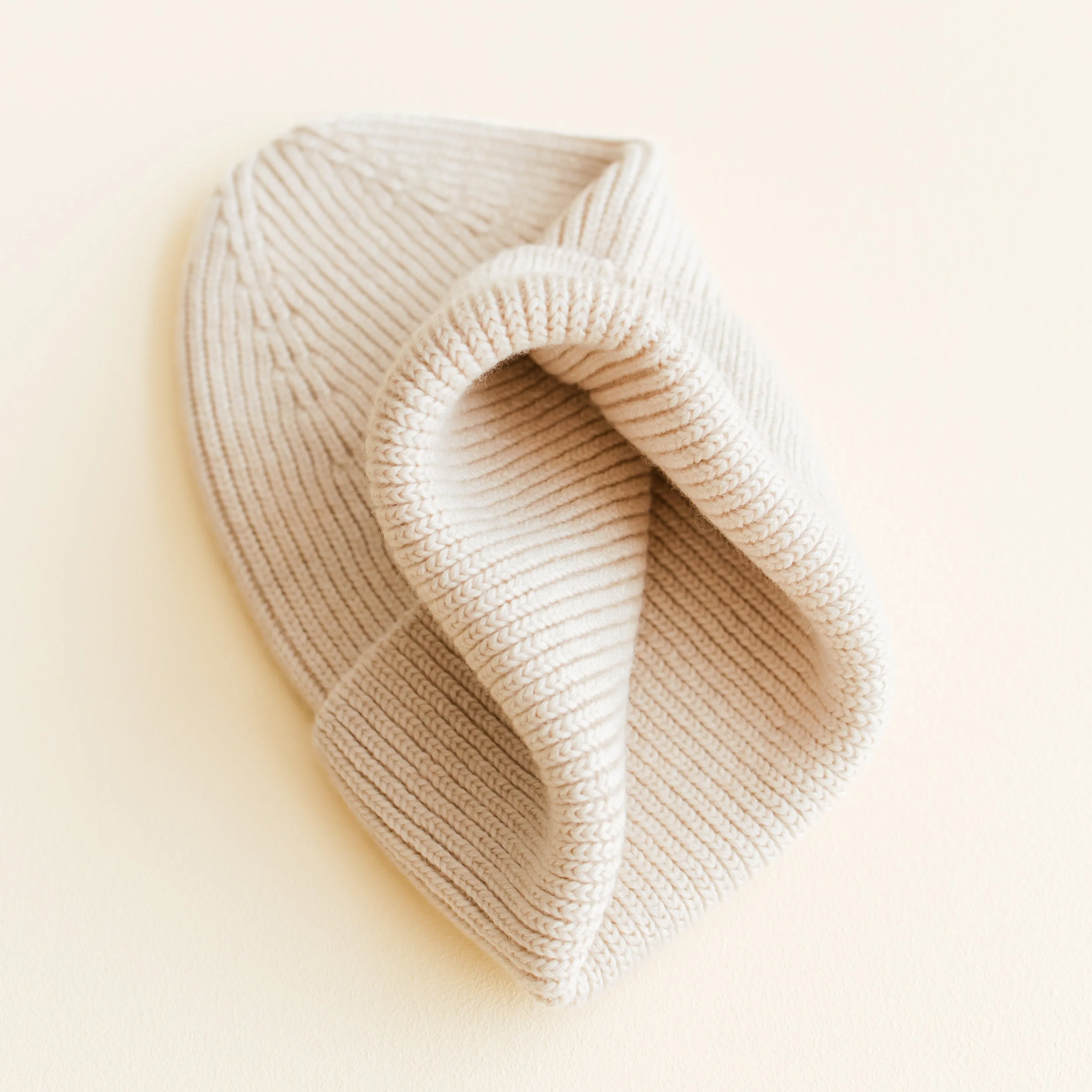 MAMA Fonzie Merino Wool Beanie (Cream)