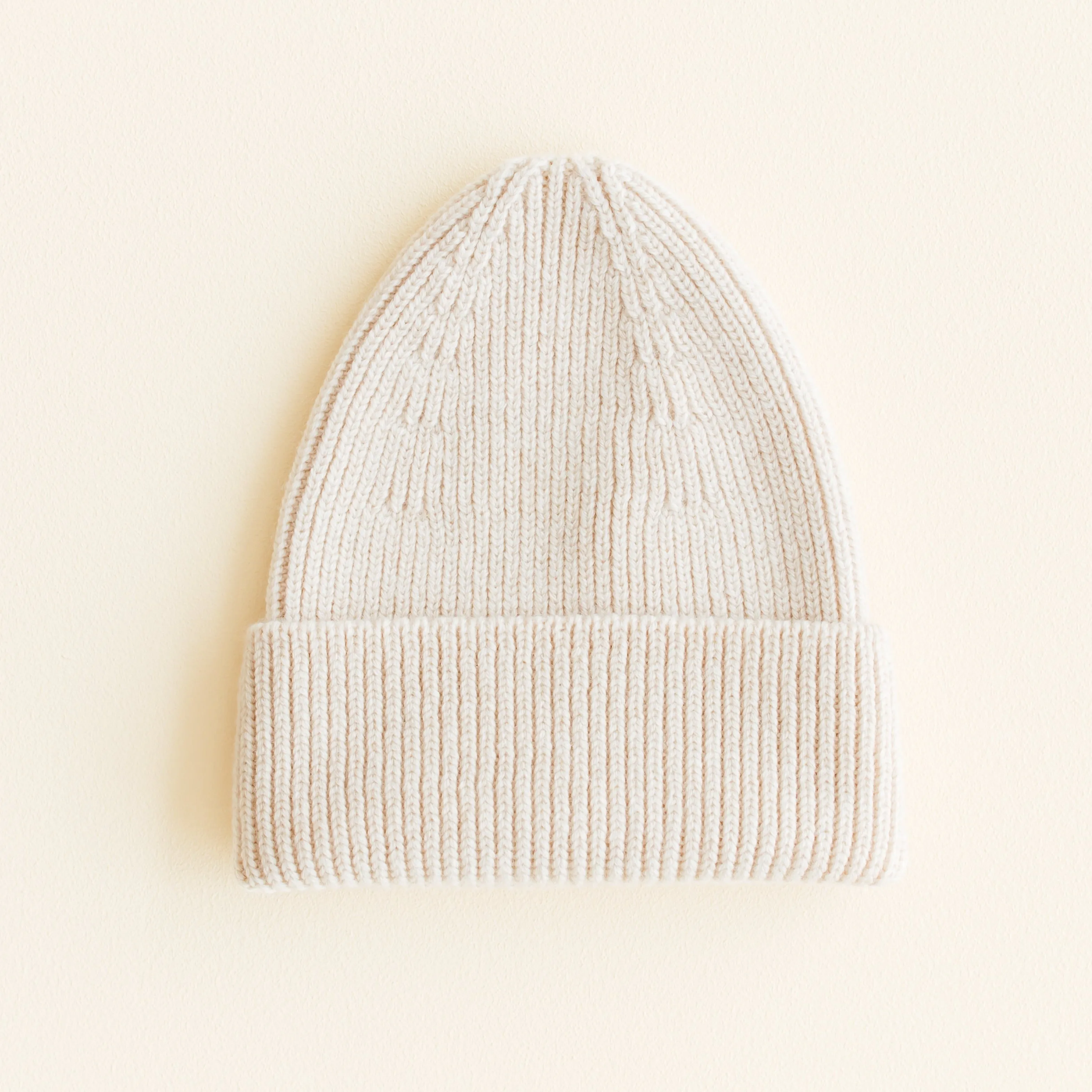 MAMA Fonzie Merino Wool Beanie (Cream)