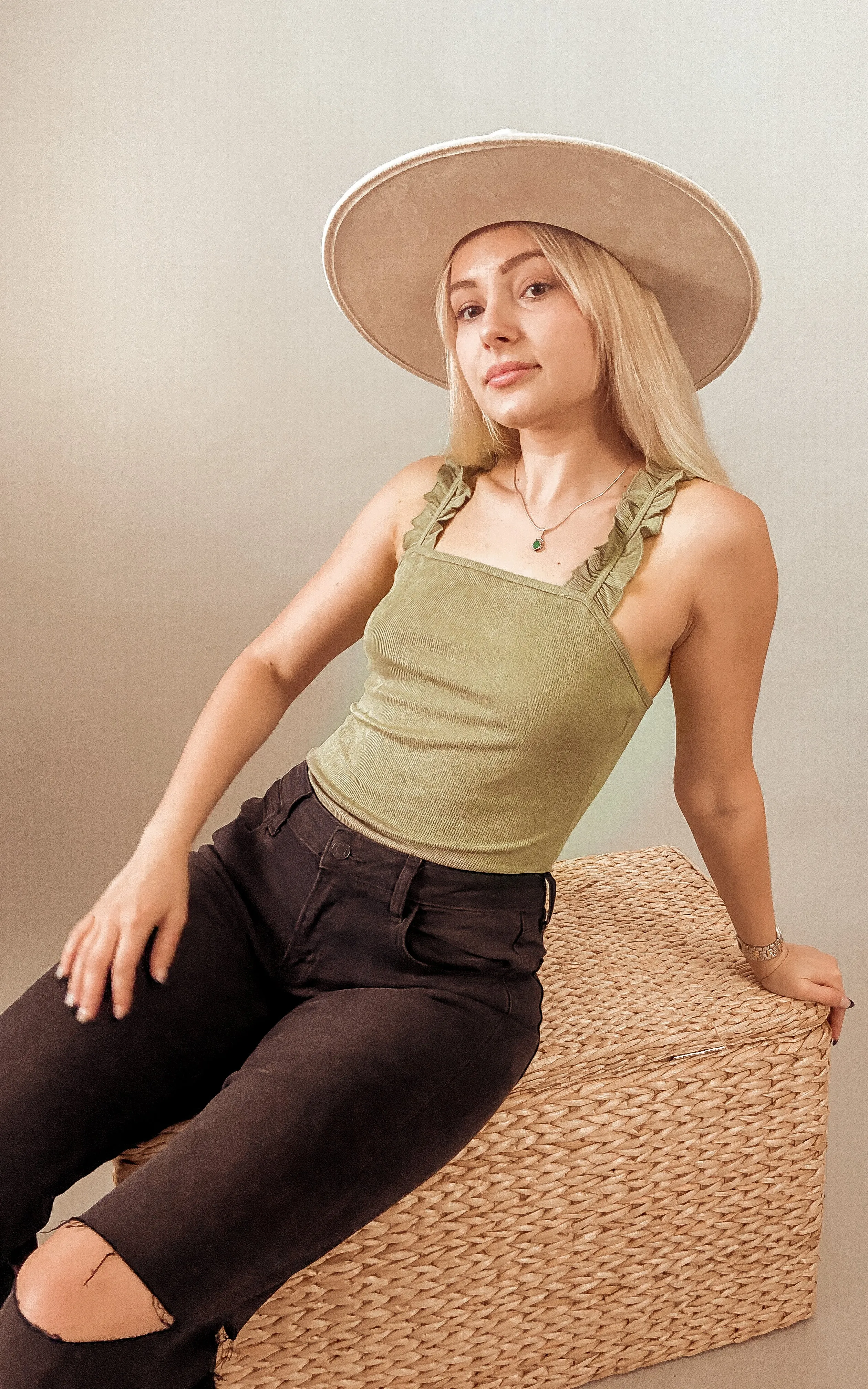 Mandy Suede Bodysuit (Green)