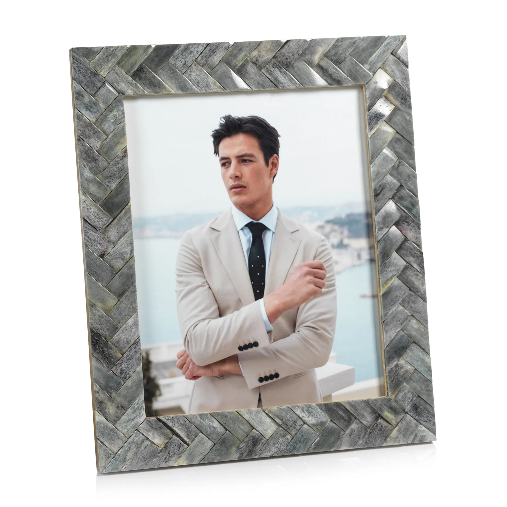 MAYFAIR WOVEN BONE 8X10 FRAME