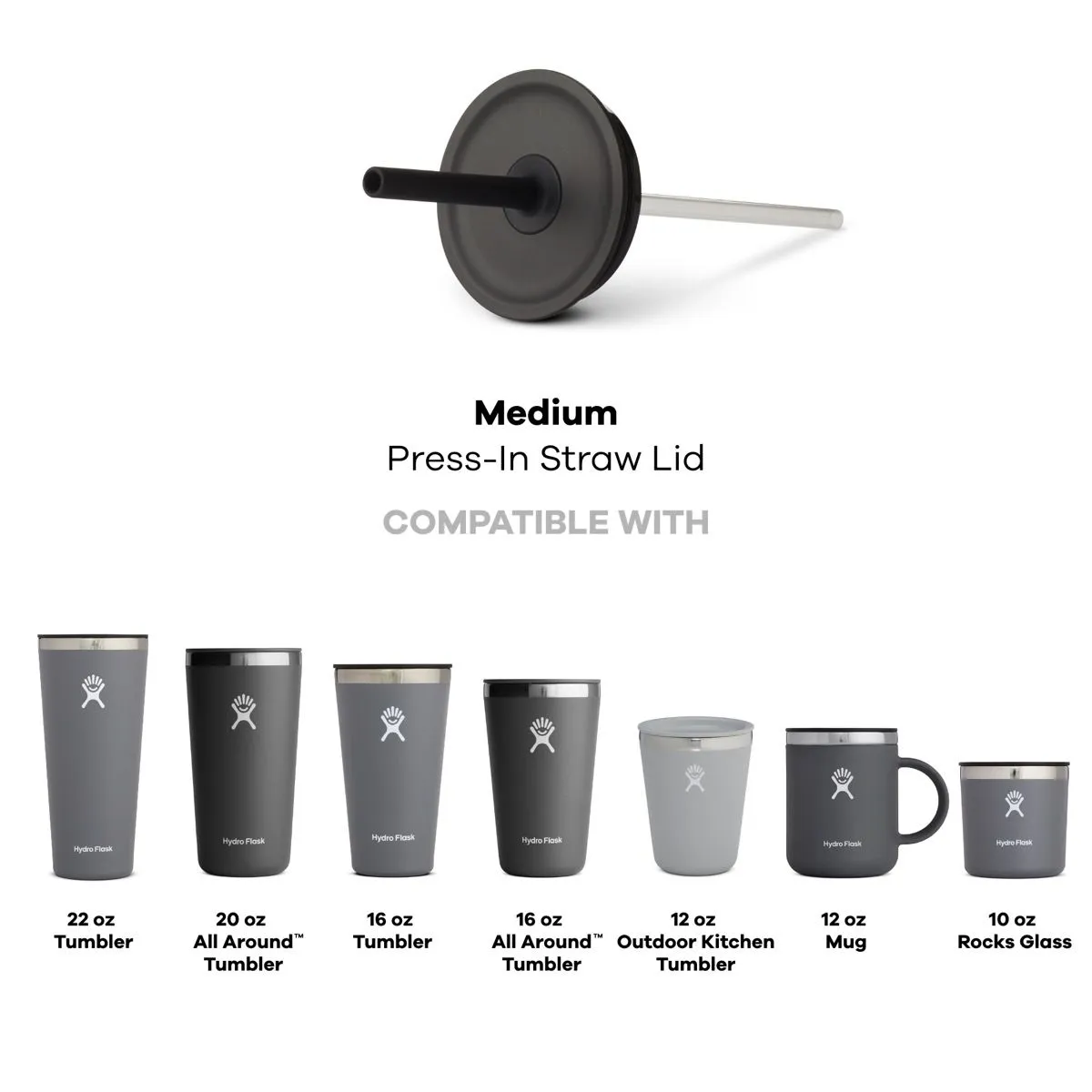 Medium Press-In Straw Lid - Past Season