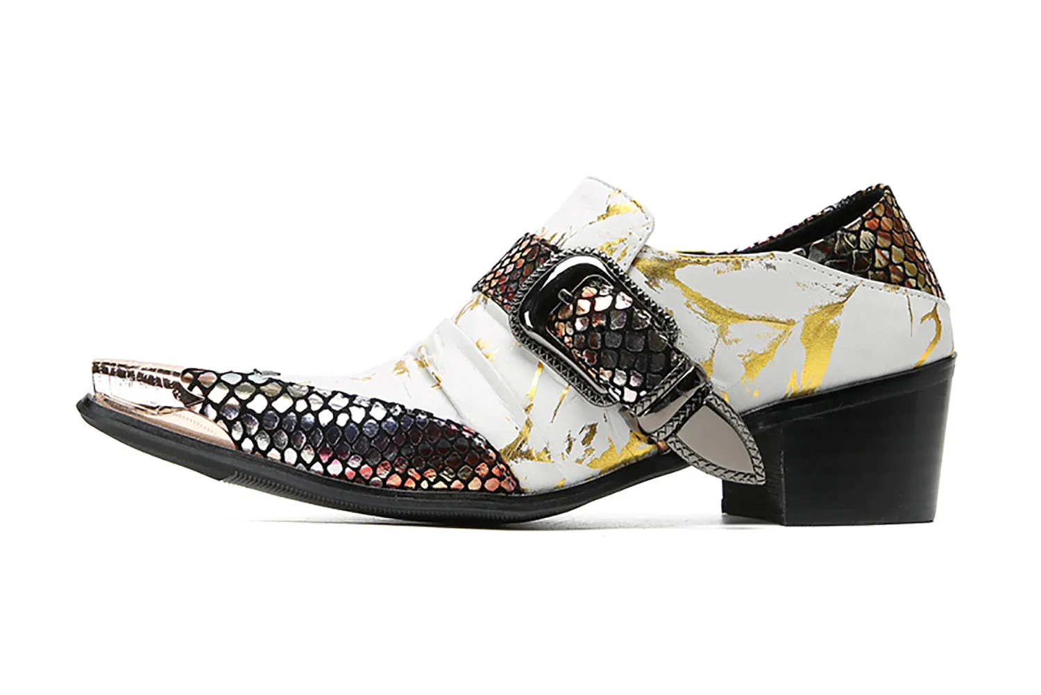 Men's Party Metal-Toe Western Penny Loafers